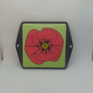 ❤️Poppy Enameled Wall Plaque
